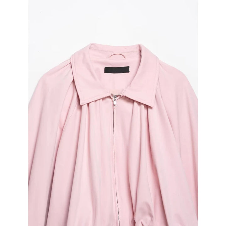 Elegant Puff Sleeves Crop Coat