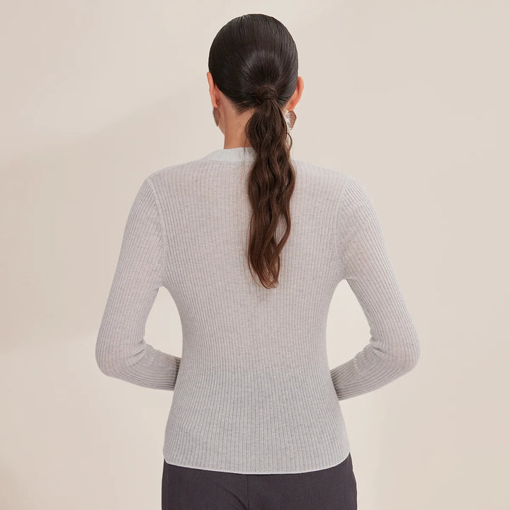 Stylish Ribbed Button-Front Cardigan