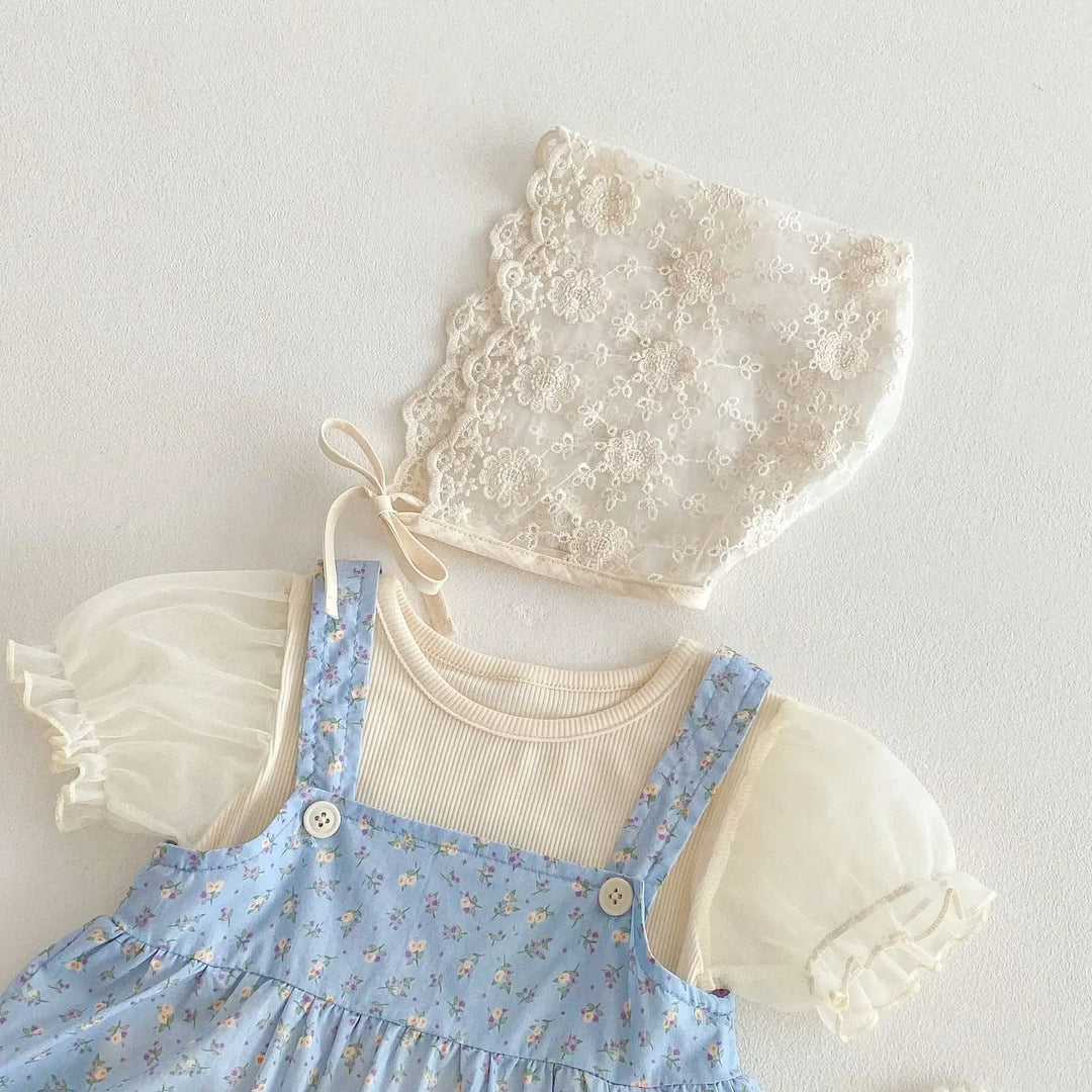 Cute Floral Baby Girl's Romper Dress