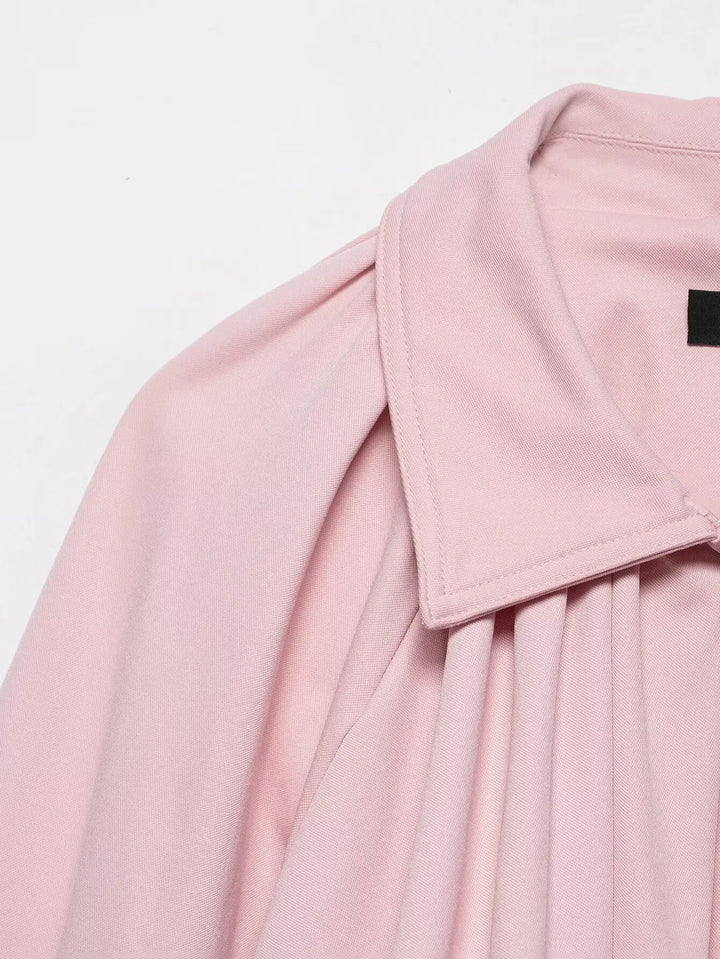 Elegant Puff Sleeves Crop Coat