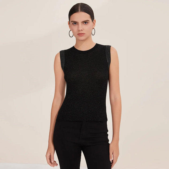 Attractive Crew Neck Merino Wool Vest