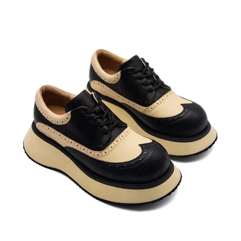 Premium Wide Fit Men's Leather Derby Shoes