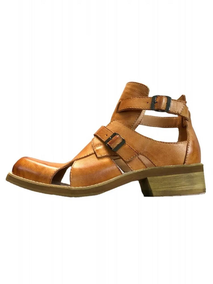 Buckle Strap Hollow Out Roman Sandal