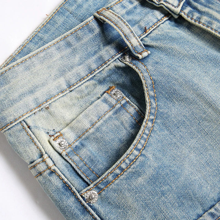 Straight Fit Casual Denim Shorts