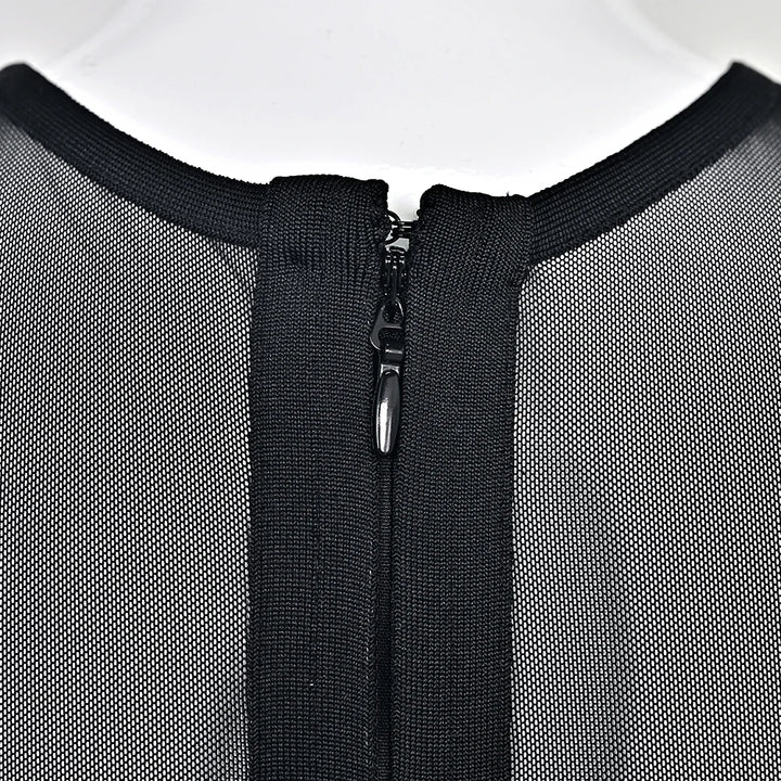 Trendy Mesh Bandage Party Dress