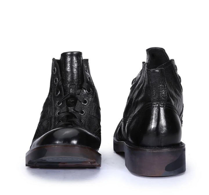 Handmade Big Toe Real Leather Knight Boots