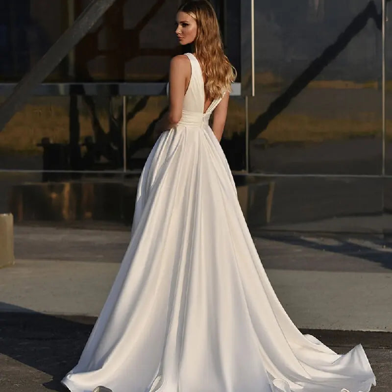 Side Slit Women's Wedding Dress