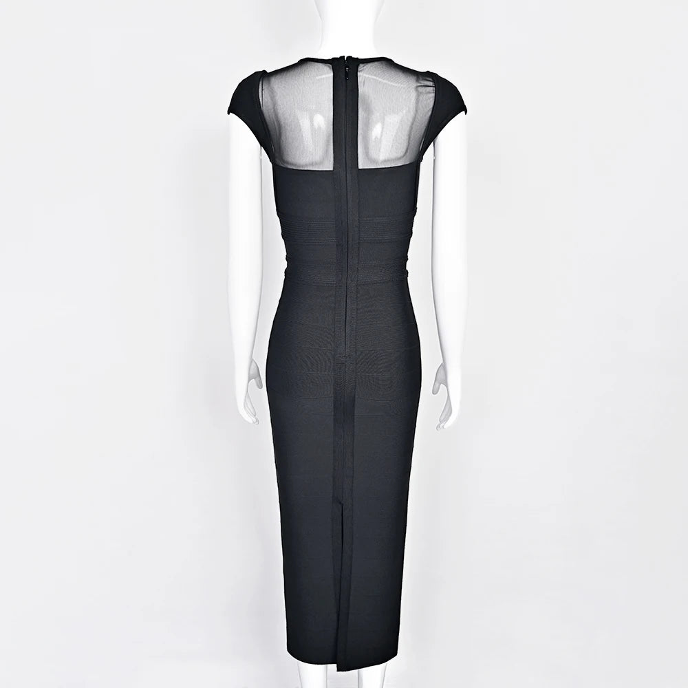 Charming Mesh Bodycon Evening Dress