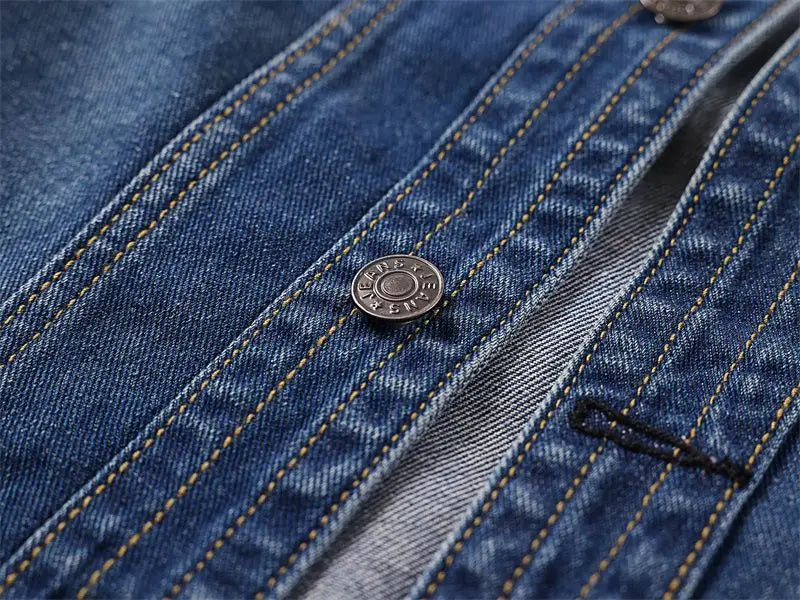 Trendy Cropped Denim Jeans Jacket