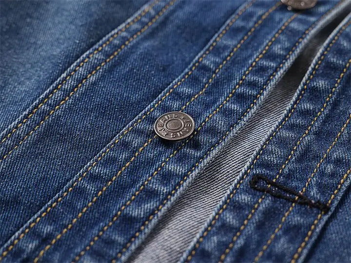 Trendy Cropped Denim Jeans Jacket