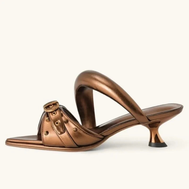 Sweet Pointed Toe High-Heel Slippers