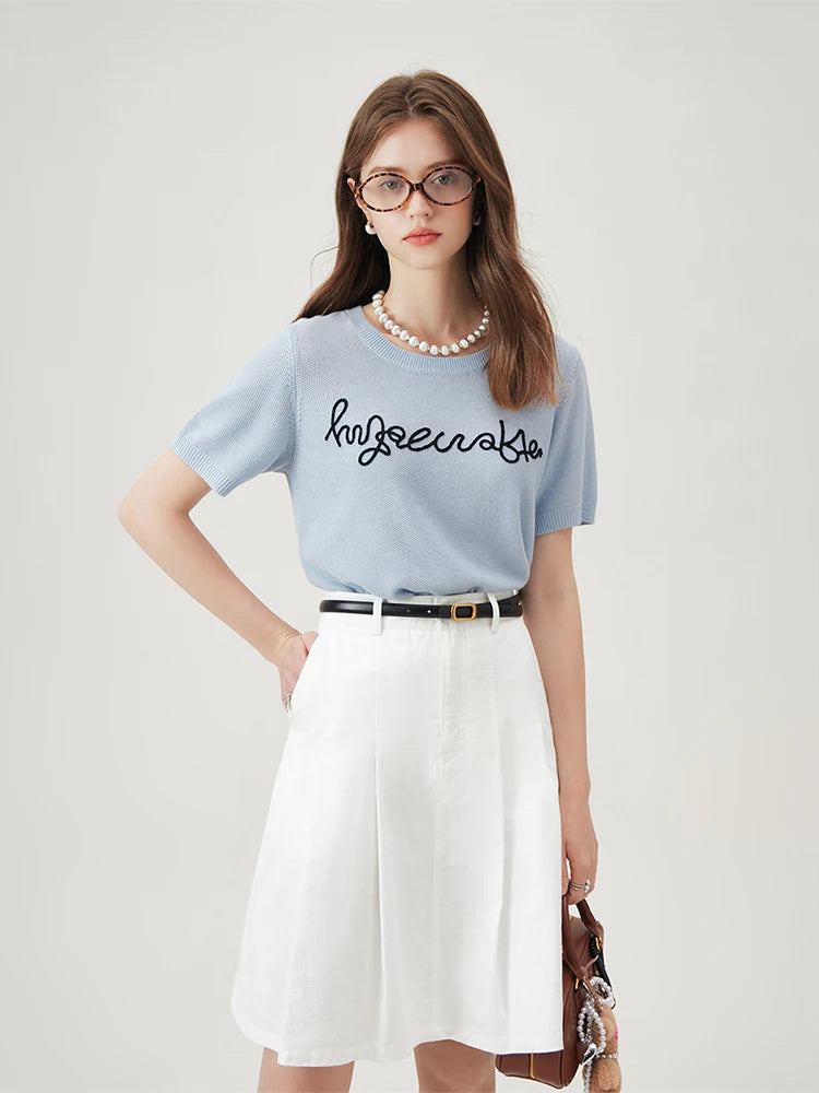 Lovely Knitted Short Sleeve T-Shirt