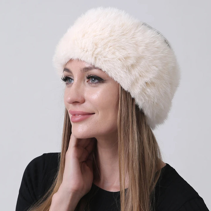 Luxurious Fluffy Fur Elastic Band Hat