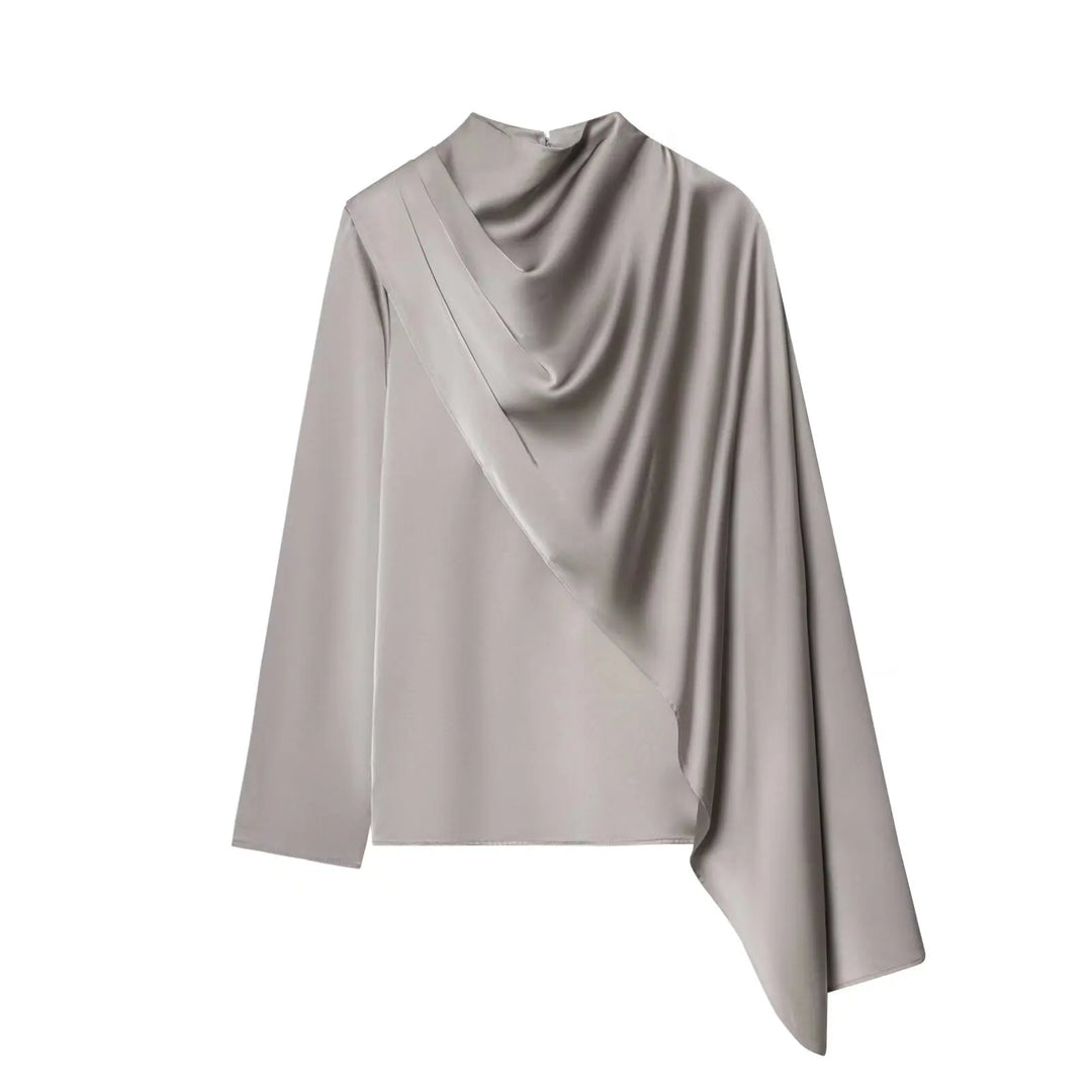Elegant Shawl Style Blouse