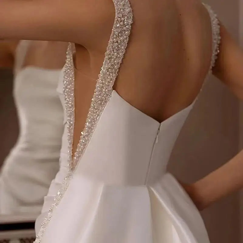 Charming Spaghetti Straps Bridal Gown