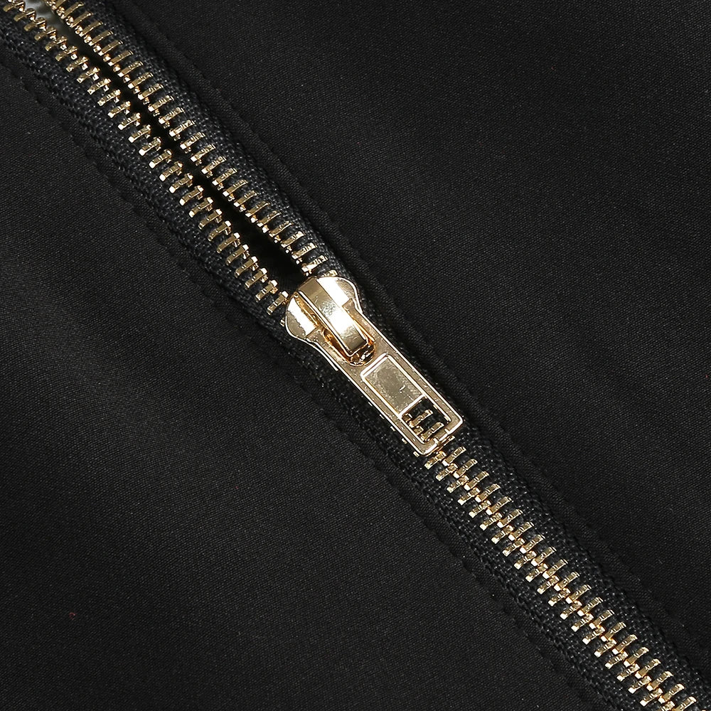 Black High-Neck Diamond Chain Party Dress