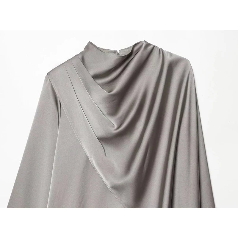 Elegant Shawl Style Blouse