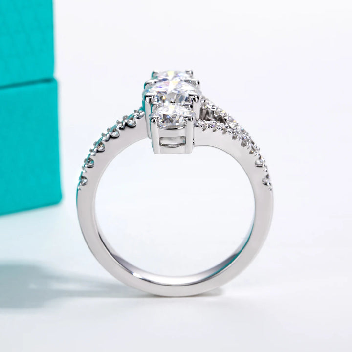 Sweet Three Stones Engagement Ring
