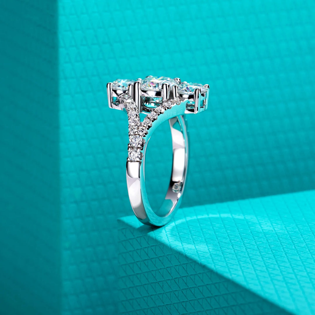 Sweet Three Stones Engagement Ring