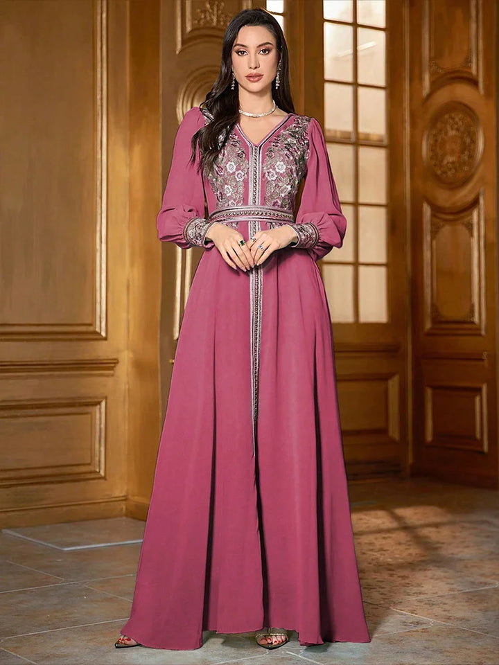 Refined Fashionable Floor-Length Abaya Dress