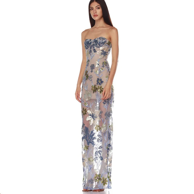 Charming Slim Fit Maxi Dress