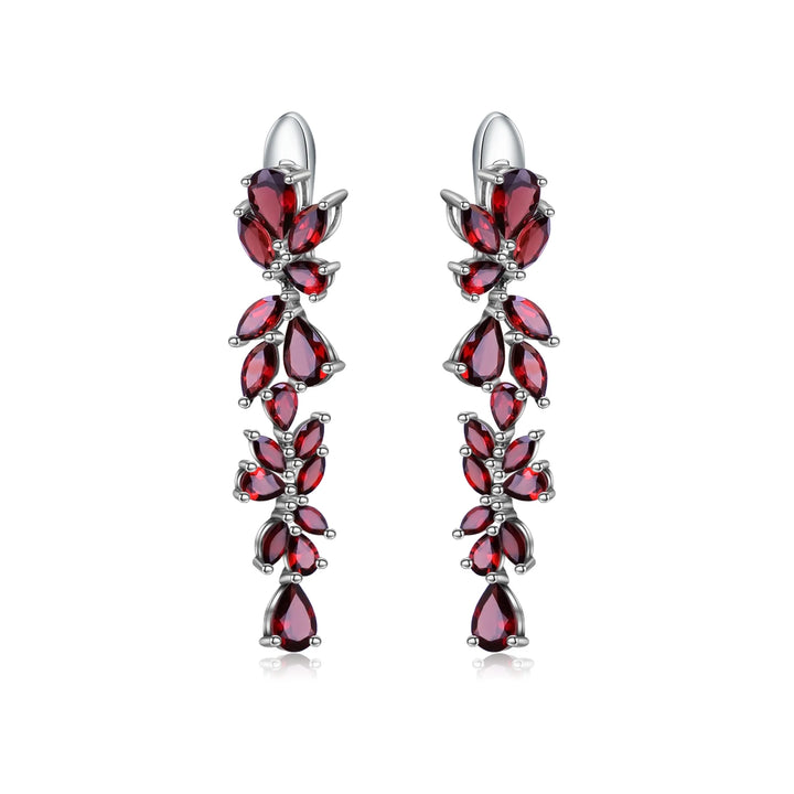 Charming Garnet Drop Earrings