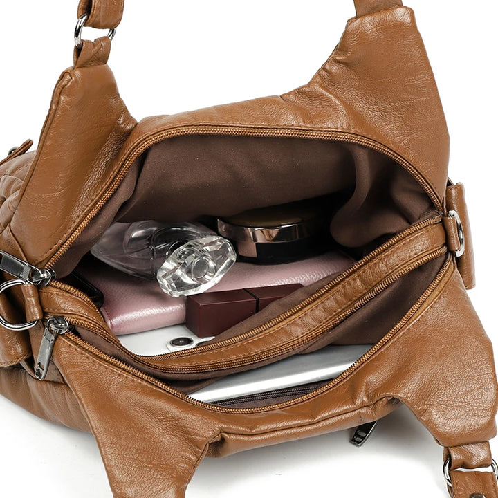 Refined Soft Leather Crossbody Bag