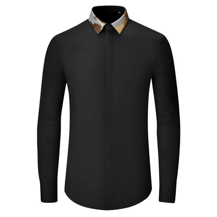 Beaded Embroidered Slim Fit Shirt