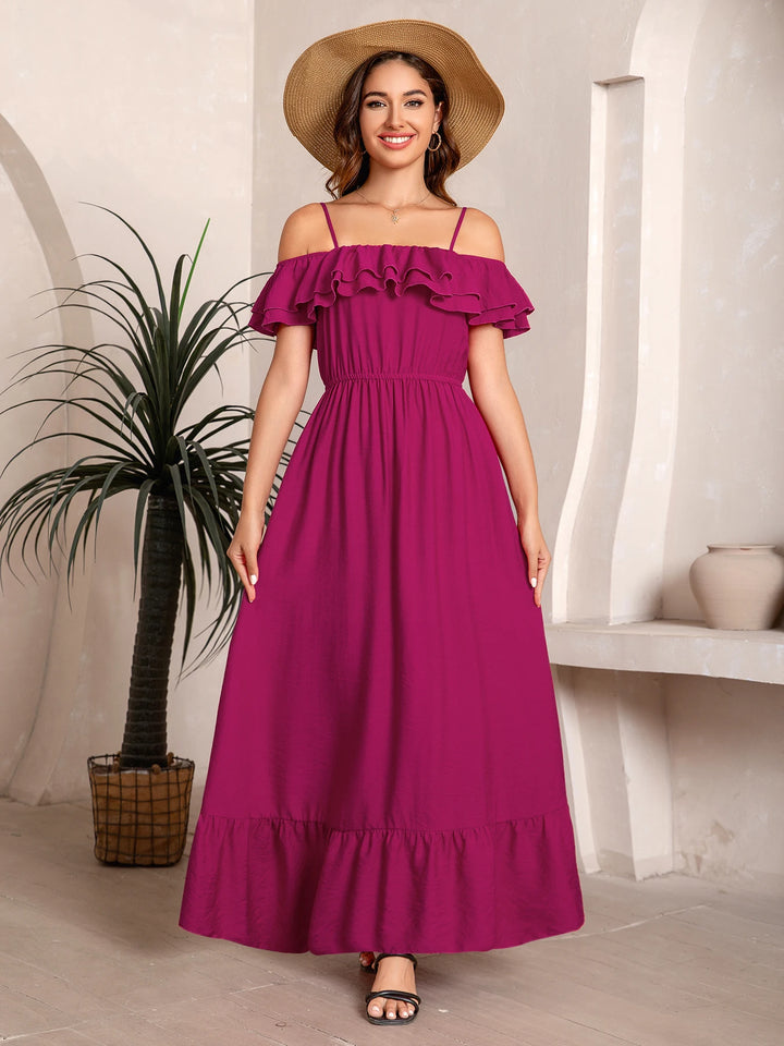 Lovely Cinched Waist A-Line Skirt Dress