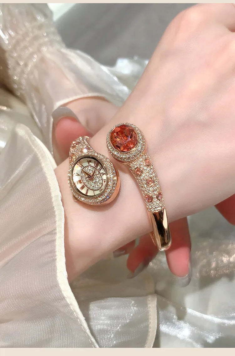 Luxury Crystal Quartz Watch