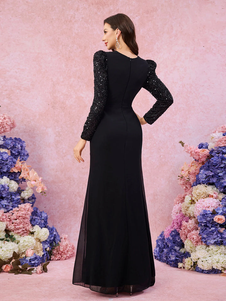 Asymmetrical Slim-Fitting Maxi Dress