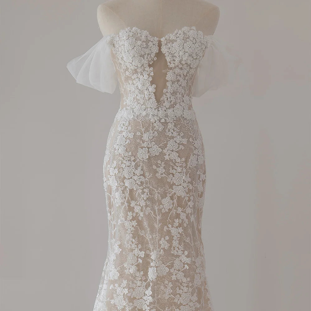 Regal Scoop Lace-Up Bridal Gown