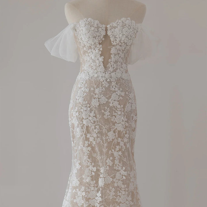 Regal Scoop Lace-Up Bridal Gown