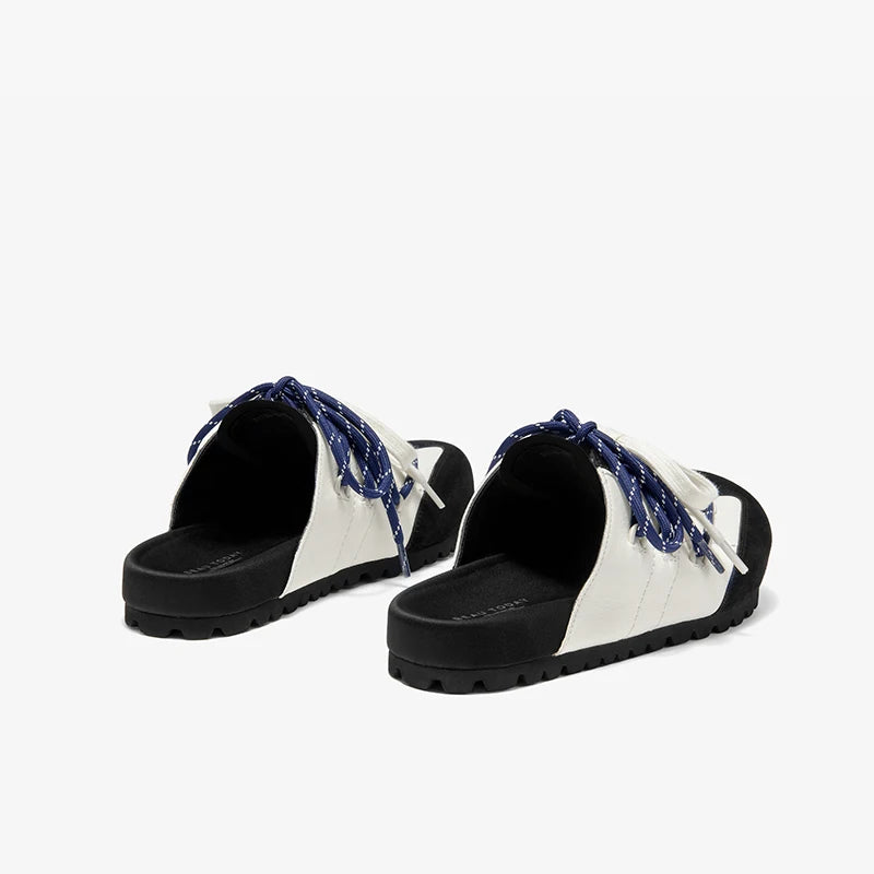 Beautiful Cross Tied Leather Slippers