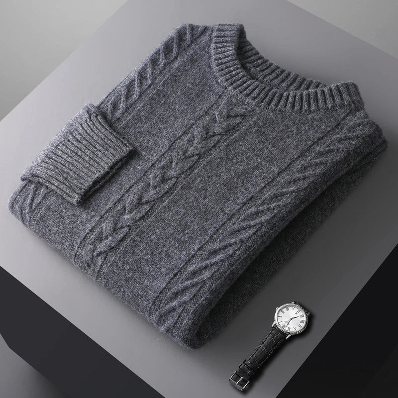 Soft Warm Cable Stitch Pullover Sweater