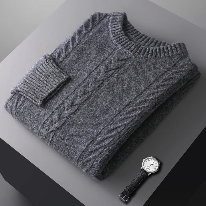 Soft Warm Cable Stitch Pullover Sweater