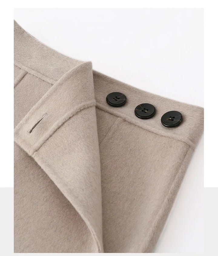 Stunning Double-Sided Cashmere Skirt