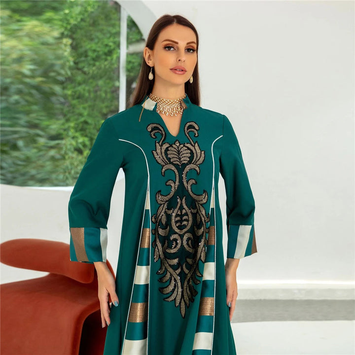 Exquisite Embroidered Moroccan Abaya