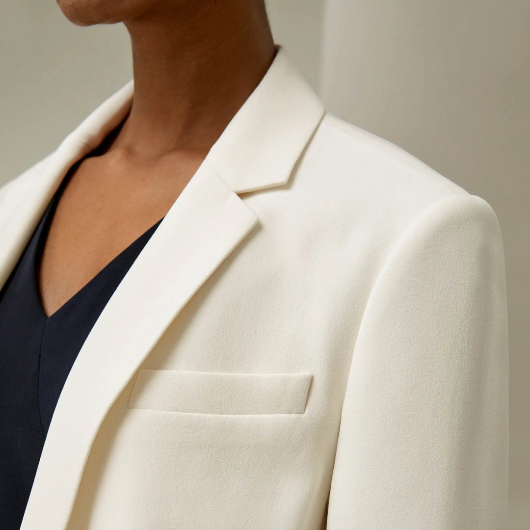 Cinched Sleek Half-Lined Blazer