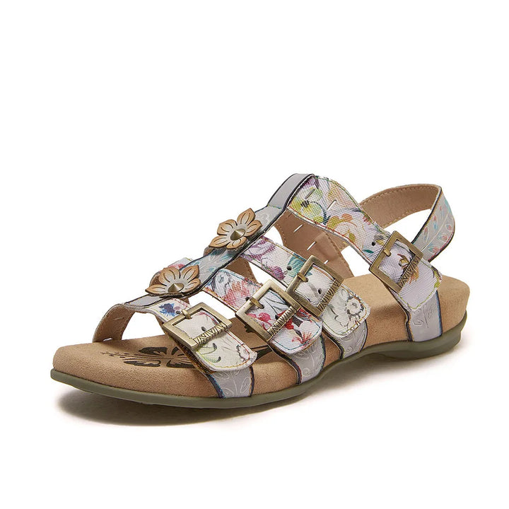 Charming Hand-painted Low Heel Sandals