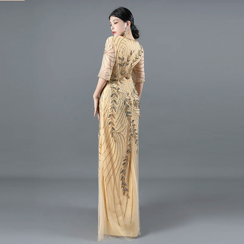 Experience The Handmade Embroidery Evening Dress