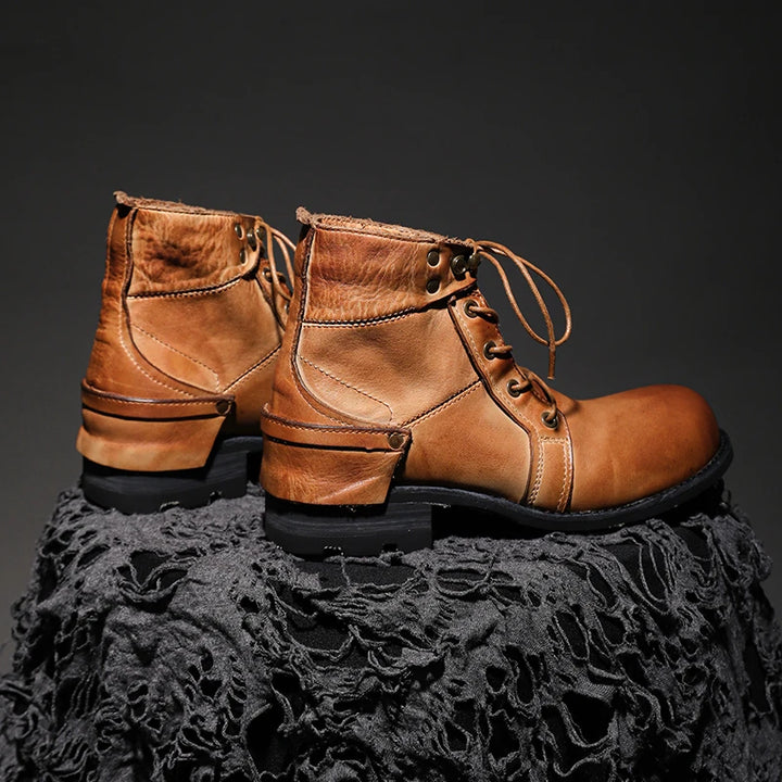 Smart British Style High-Top Motorcycle Boots