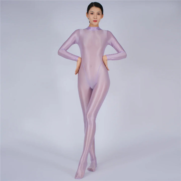 Elegant Oil Glossy Fit Yoga Rompers