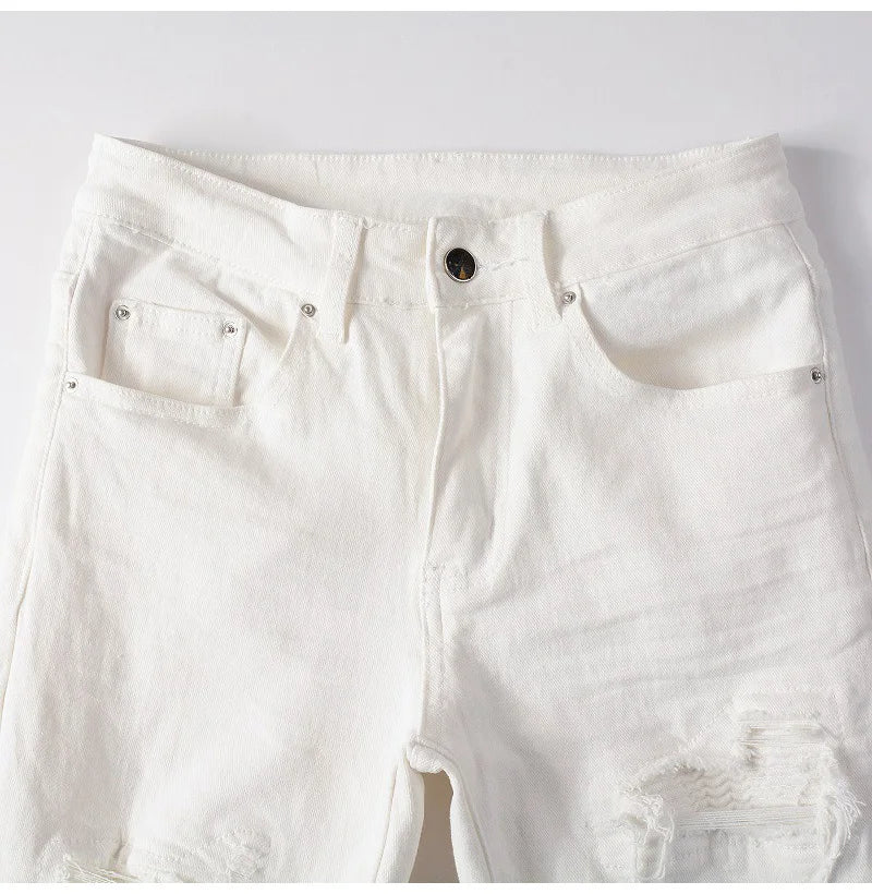 Smart Stretch Ripped Biker Jeans Pants