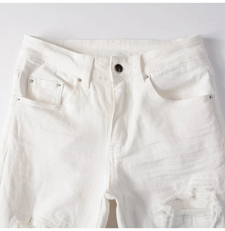 Smart Stretch Ripped Biker Jeans Pants