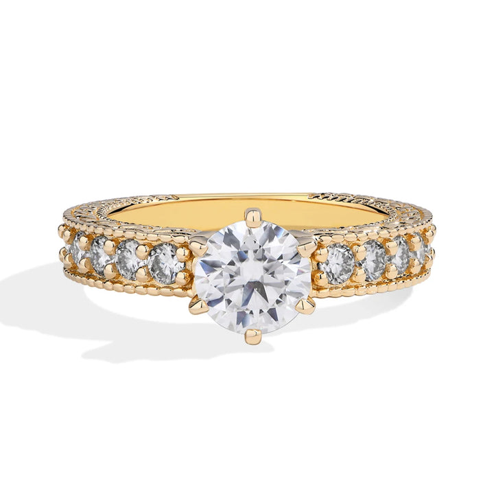 Moissanite Lab Diamond Engagement Ring