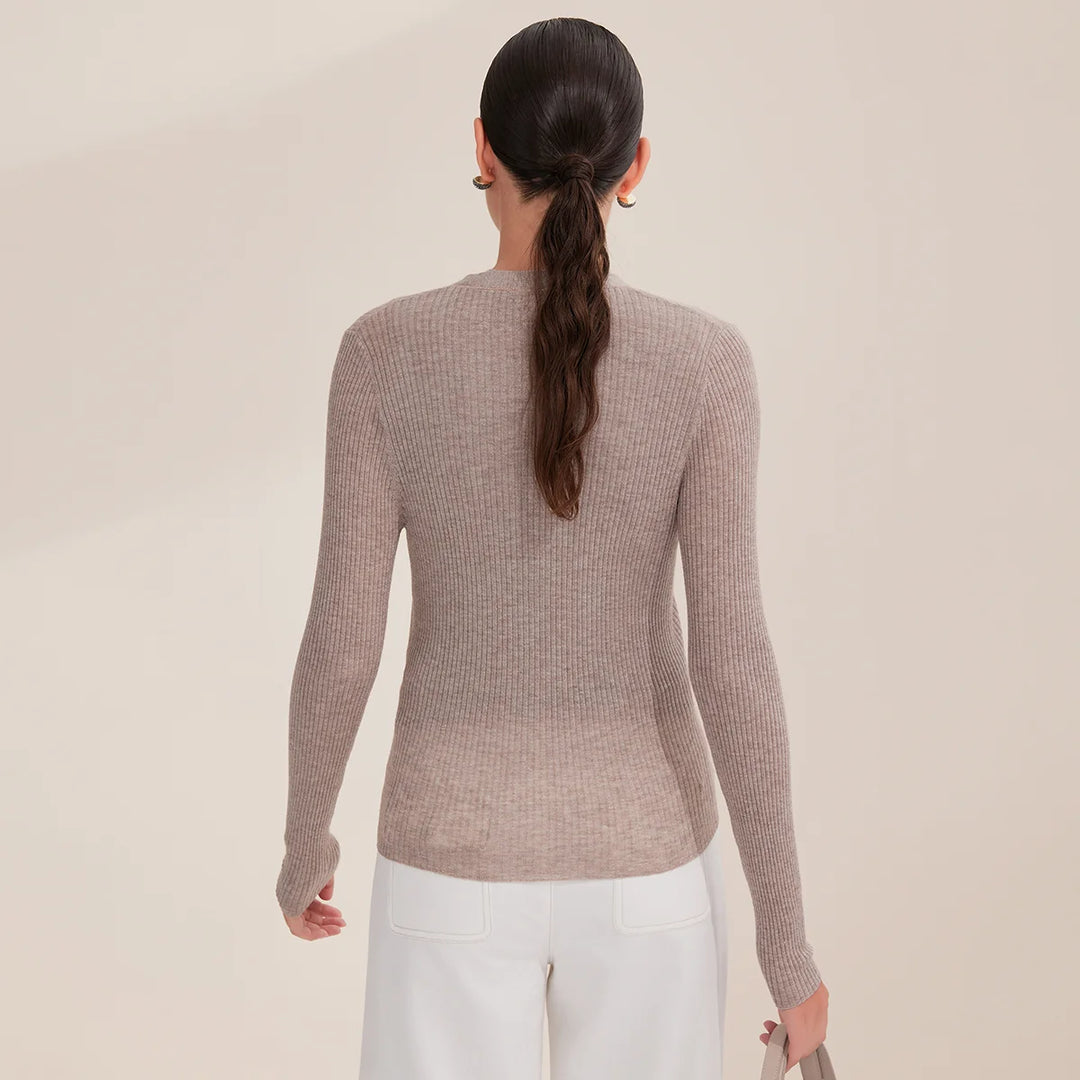 Stylish Ribbed Button-Front Cardigan