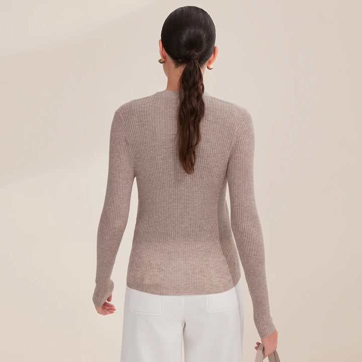 Stylish Ribbed Button-Front Cardigan