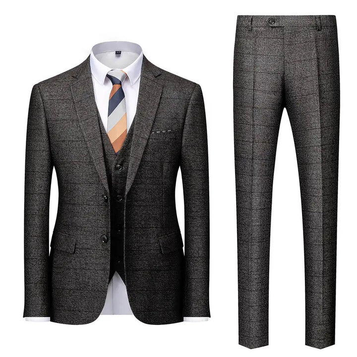 Modern British Plaid Business Suits