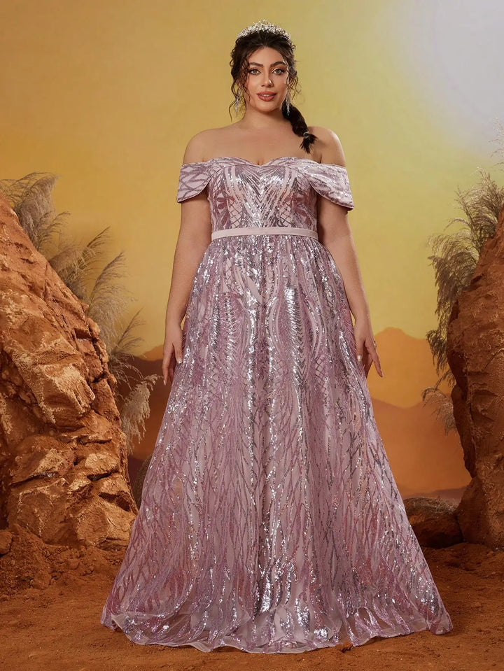 Sweet Ruffled Flowing Formal Dress